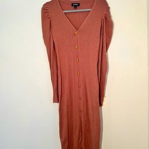 Express. Size M. Never worn. Long sleeve, puff shoulders, ankle length